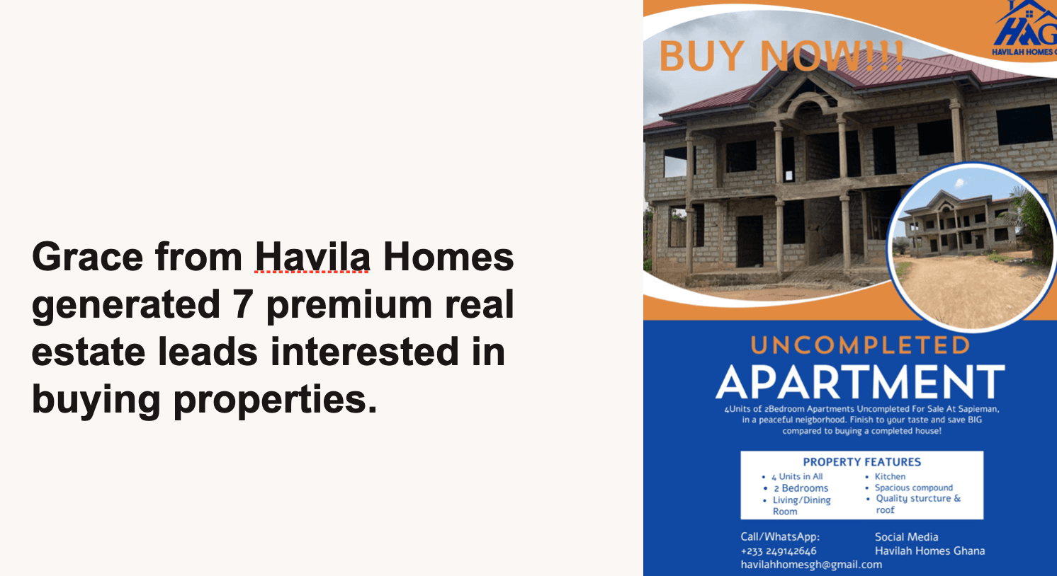 Havilah Homes result